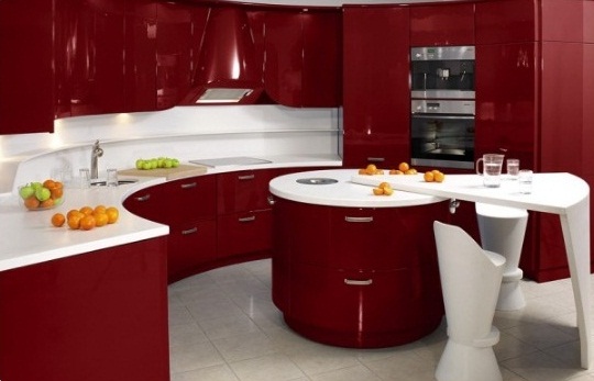 Yarı dairesel Modüler mutfak tasarımı