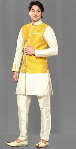 Kurta ile İpek Nehru Ceket