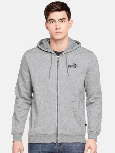 Puma Önü Açık Kapüşonlu Sweatshirt