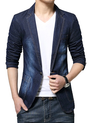 Denim Jeans Blazer Ceket