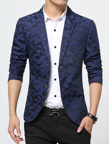 Lacivert Kadife Blazer