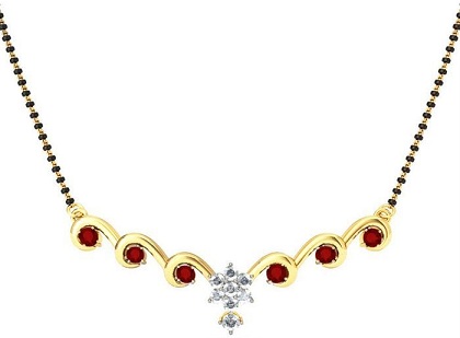 Yakut Tasarımlı Mangalsutra