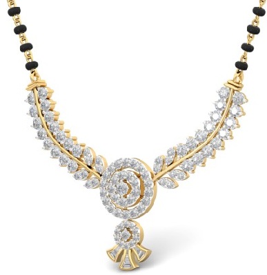 Dairesel Elmas Mangalsutra