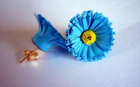 popieriaus-quilling-juvelyrikos-dizaino-mėlynos spalvos auskarai