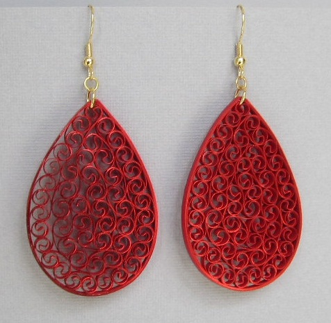 Popieriniai Quilling juvelyriniai dirbiniai