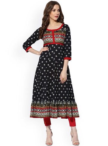 Dizaineris Black Anarkali Kurti