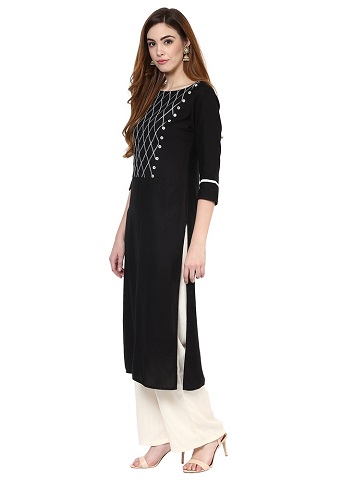 Naujausias „Office Wear Black Kurti“