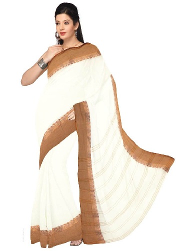 Bengal Phulia El Dokuması Sari