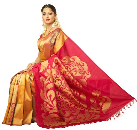 Geleneksel Kanchipuram Saree