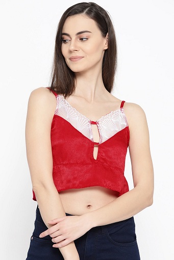 Yakalı Saten Bralet Üstler