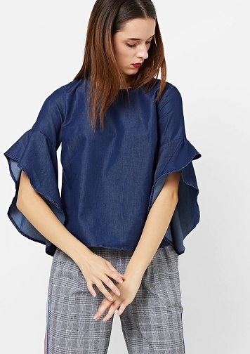 Moteriškas „Boxy Denim Top“