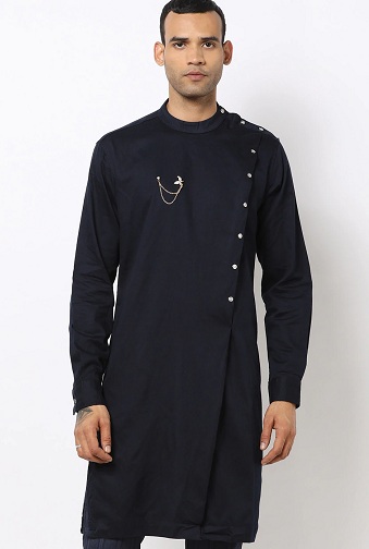 Sherwani Kurta su šoniniais mygtukais