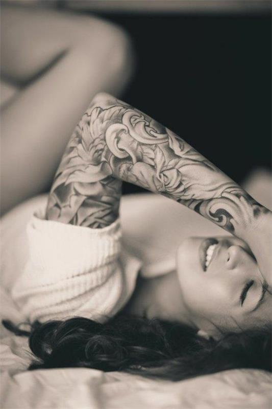 Τρισδιάστατες παιώνιες μανίκια ιδέες τατουάζ για γυναίκες