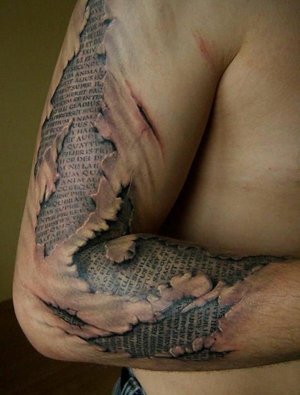 Τρισδιάστατα τατουάζ πολύ φτωχοί άνδρες