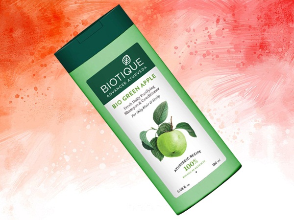 Biotique Bio Green Apple šviežias kasdienis šampūnas ir kondicionierius