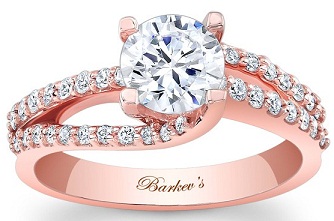 Rožinio aukso vestuviniai žiedai