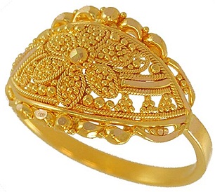 Tradicinis auksinis Indijos vestuvinis žiedas