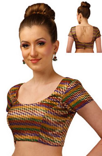 Saree Bluz Derin Boyun Tasarımı