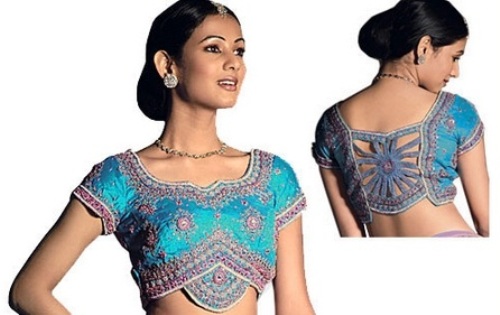 Saree Asimetrik Tasarım Bluz