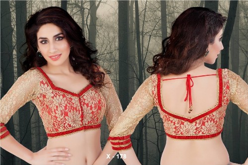 Saree için Modern Dantel Bluz