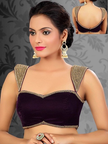 Sweetheart Boyun Tasarım Saree Bluz