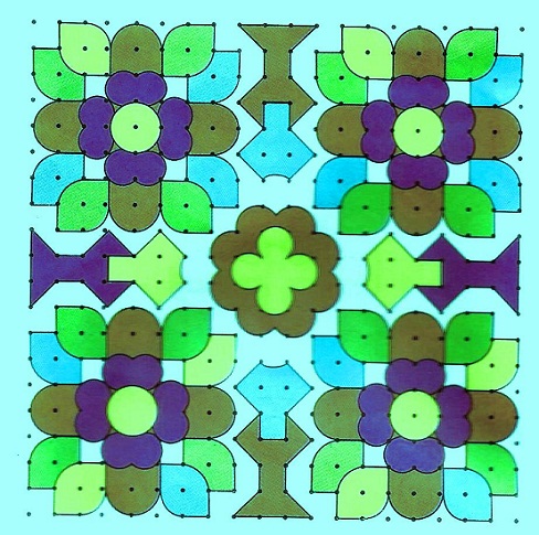 Spalvotas Rangolis su 20 taškų