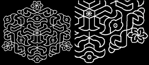 Juodai baltas Rangolis su 20 taškų