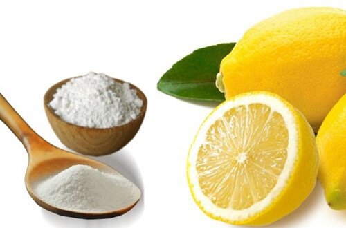 kepek için limon ve kabartma tozu