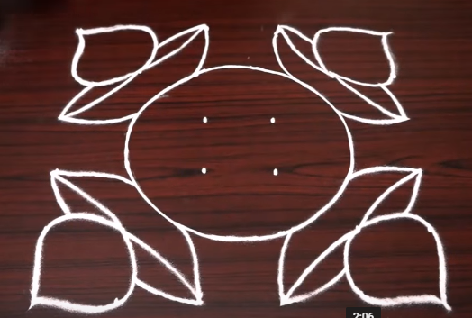 „Deepam 6 Dot Rangoli“