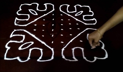 Düz Rangoli 10 Nokta