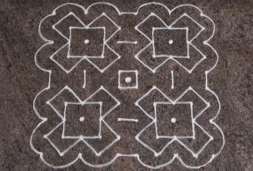 Geometrinis dizainas Rangoli