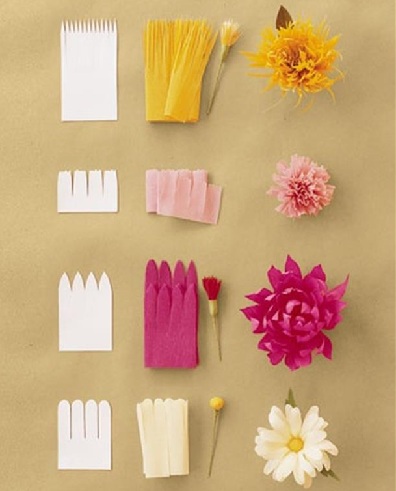 Popierinių gėlių amatų idėjos