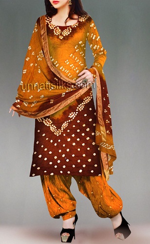 BandhaniSalwar kostiumas