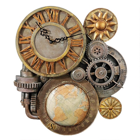 Gears of Time Heykel Duvar Saati
