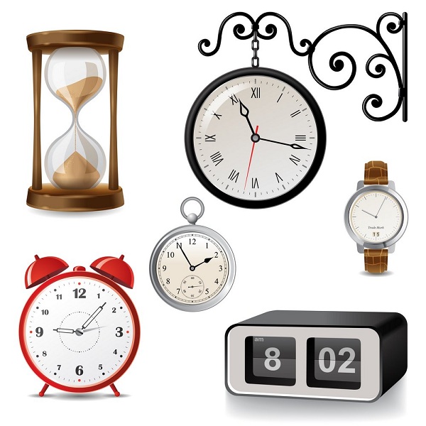 Įvairių tipų laikrodžiai