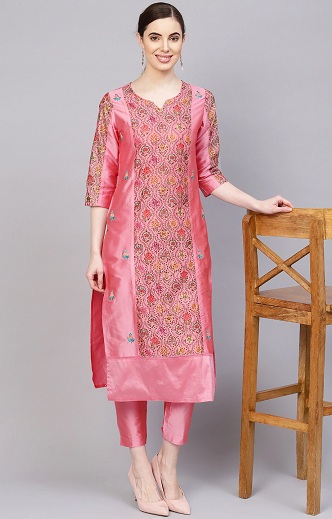 Güzel Pembe Jaipuri Kurti