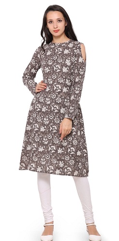 „Kalamkari“ spausdinta medvilninė kurta