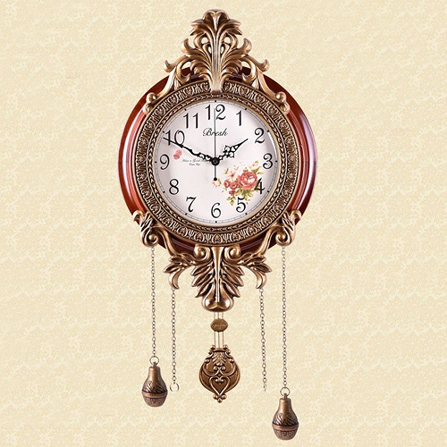 „Retro Vintage Imperial Style“ elegantiškas sieninis laikrodis