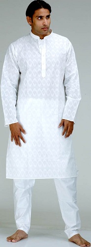 Kendinden Desenli Kurta Pijama