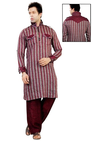 Çizgili Kurta Pijama