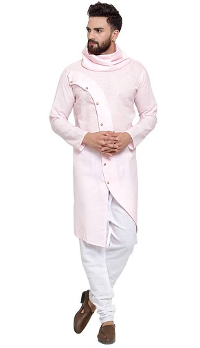 Kapşonlu Yaka Keten Kurta Pijama