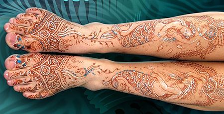 Naujausi „Mehndi“ dizainai su cirkoniais