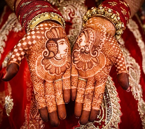 Nuotaka ir jaunikis Naujausias Mehendi dizainas