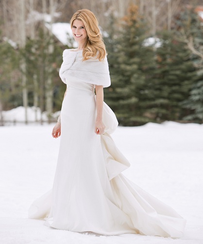 Žiemos vestuvinė suknelė