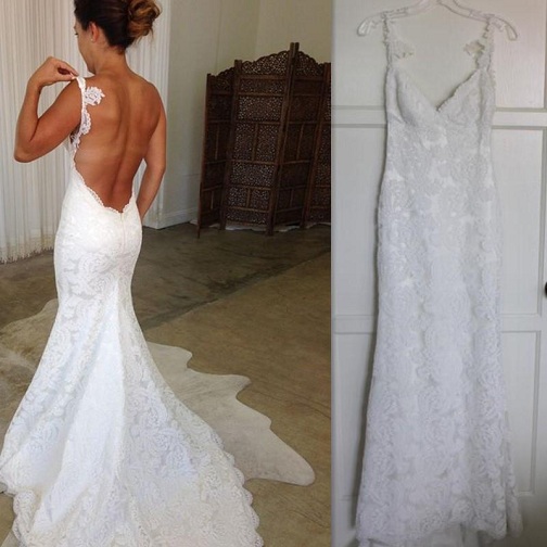 Vestuvinė suknelė be nugaros