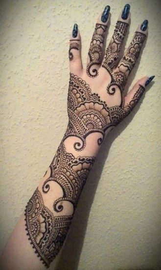 Indijos henna dizainas rankoms