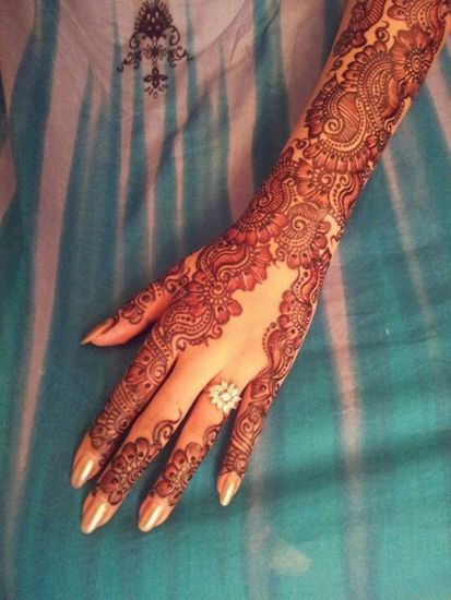 Raudonos Indijos henna dizainas