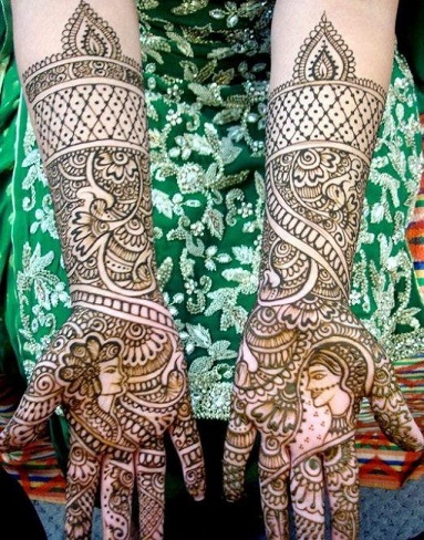 Dulha-Dulhan Hint Mehndi Tasarımı