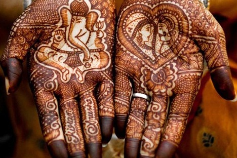 Indijos nuotakos mehndi dizainas