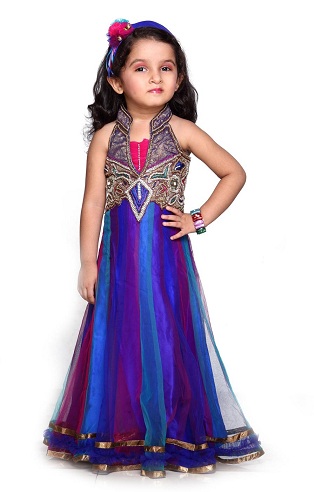 Suknelė „Royal Blue“ mergaičių suknelė